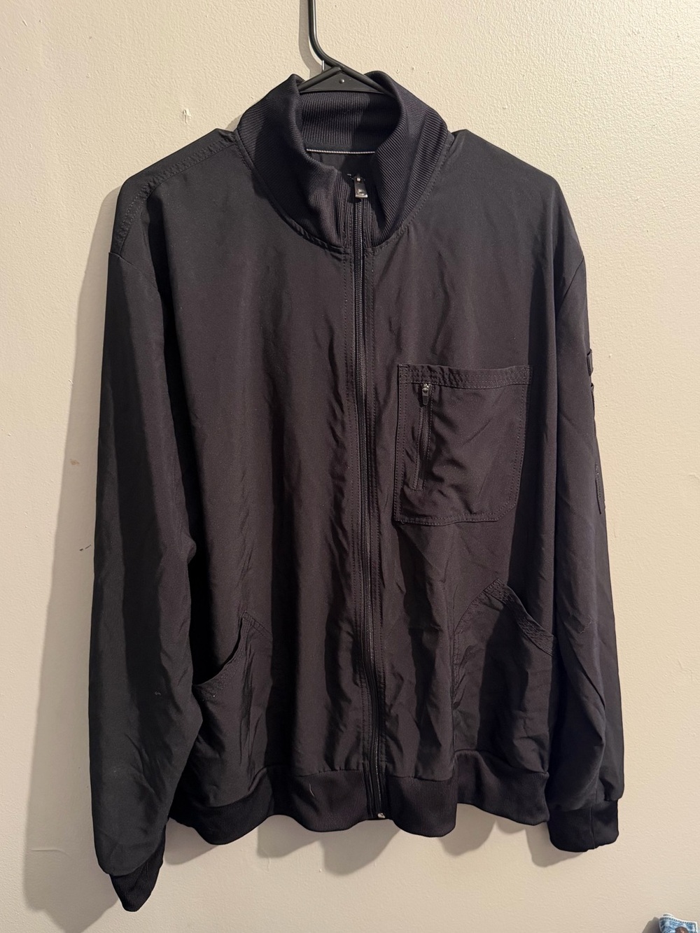 Infinity By Cherokee Men’s XL Black Full Zip Scrub Jacket Stretch Medical